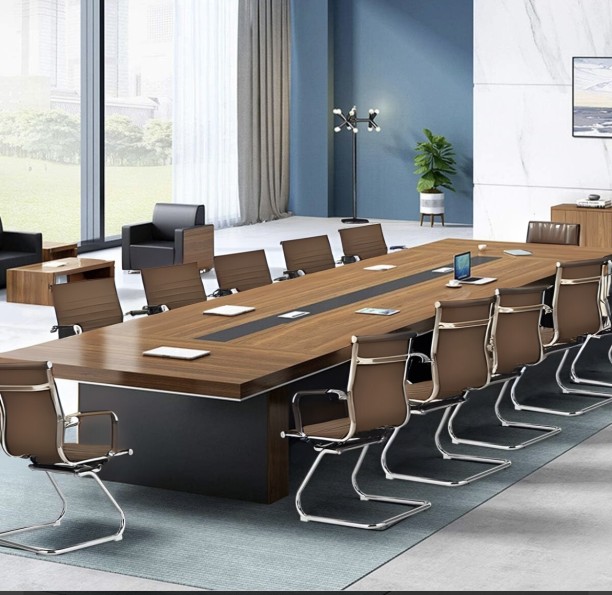 Office Boardroom Table TH5236 Conference Table – Cocoa Brown - Image 5