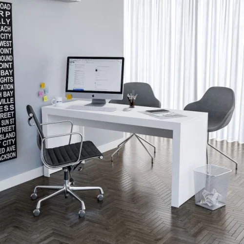 Click Furniture Clean White Office Desk Office Table