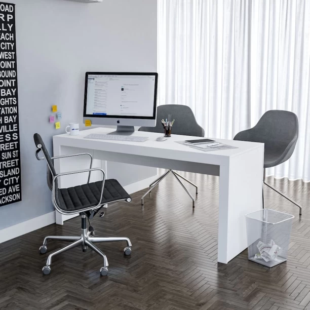 Click Furniture Clean White Office Desk Office Table