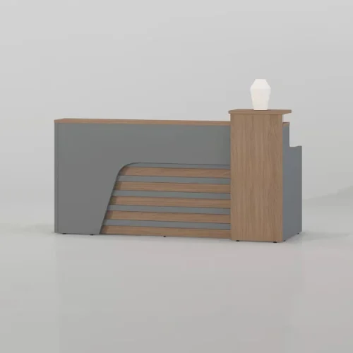 GOF Furniture TC-67816 Office Table – Walnut, Grey