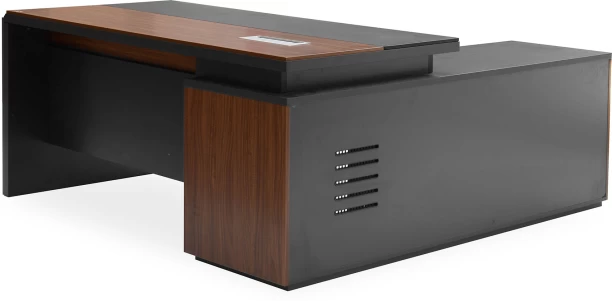 GOF Furniture Afton 2 Executive Desk, Leroy Office Chair & Arto 4 Storage Cabinet Conference Table – Ebony, Chair Included - Image 2