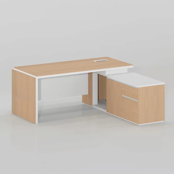 Gof furniture DF-BT2818 Office Table – OAK, Chair Included - Image 2