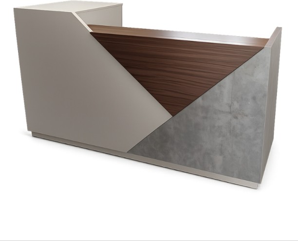 HOD Taurus 1.8m Geometrical Modern Reception Desk Office Table – Grey, White - Image 3