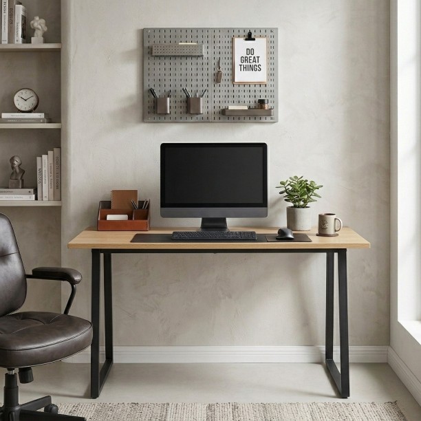 AFRISINO IMPORTS Modern Industrial Computer Desk - Image 6