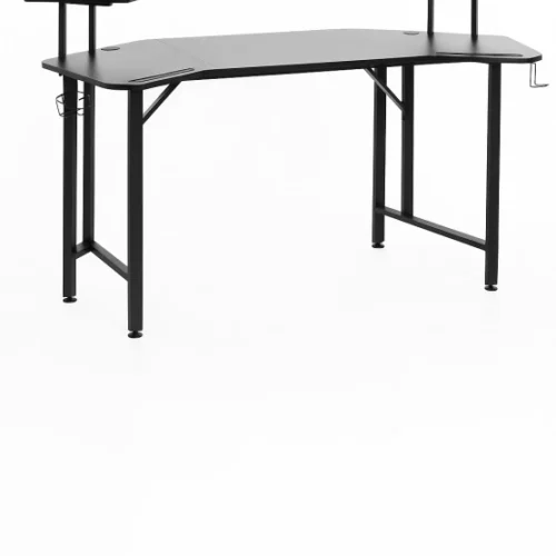 VX Gaming Saturn with Mat and Adjustable Monitor Stand Multipurpose Table – Black