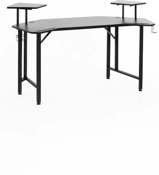 VX Gaming Saturn with Mat and Adjustable Monitor Stand Multipurpose Table – Black