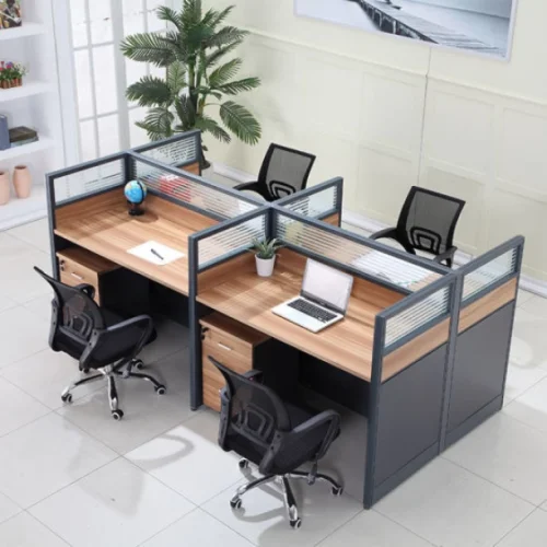 QandAHome m689 Office Table – Grey, Chair Included