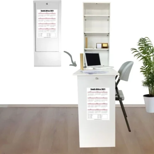 SpaceSave Fold-Up workstation Multipurpose Table – White