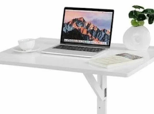 SpaceSave Folding Drop Leaf Multipurpose Table – White