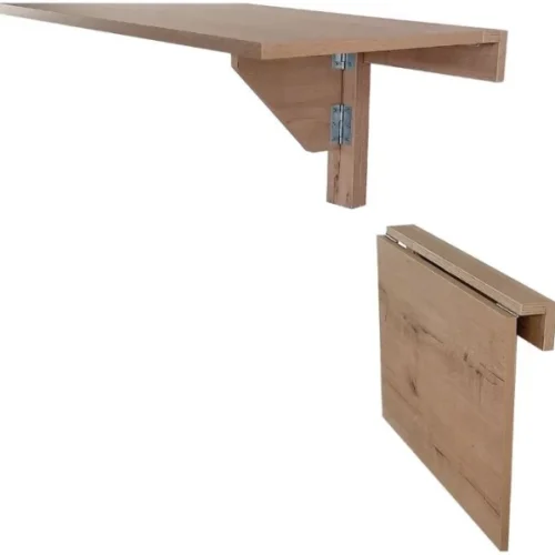 SpaceSave Folding Drop Leaf Multipurpose Table – Brown