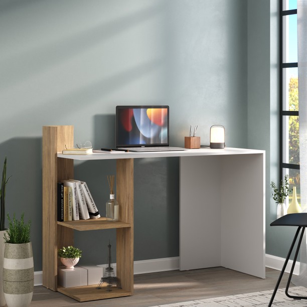 Bella Casa MP6002.0001 Office Table – White, Brown - Image 4