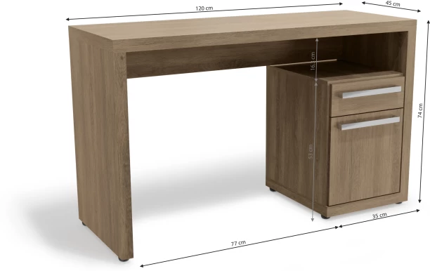 Bella Casa S970-BR Office Table – Brown - Image 2