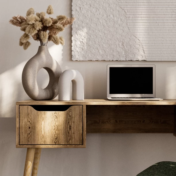 BAM! Scandinavian - Engineered Wood Office Table – Alegria - Image 3
