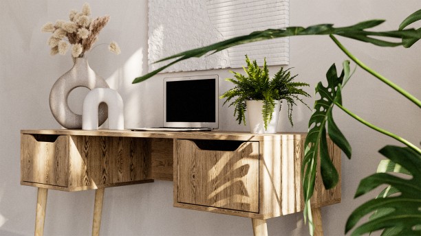 BAM! Scandinavian - Engineered Wood Office Table – Alegria - Image 5