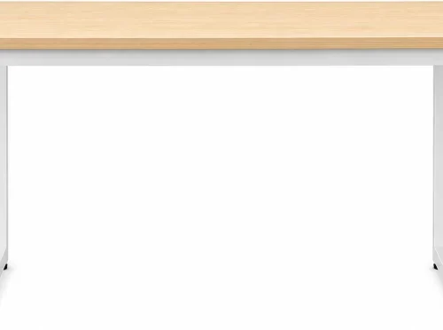 Sub Urban Decor Compact White Student Desk with Wood Look Top Multipurpose Table