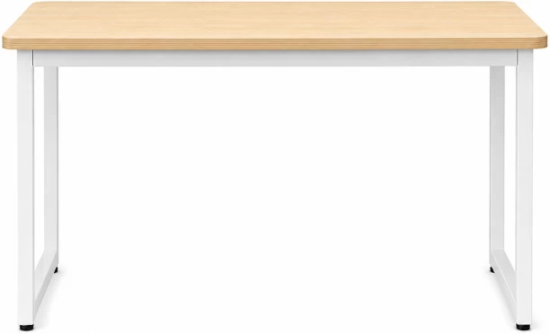 Sub Urban Decor Compact White Student Desk with Wood Look Top Multipurpose Table