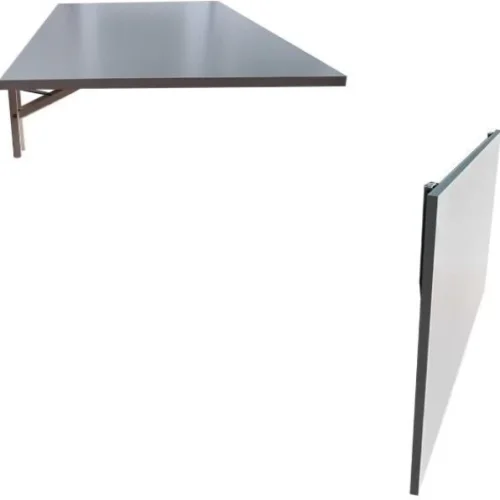 SpaceSave EEZY Fold Down Wall Mounted Study Desk Multipurpose Table – Grey