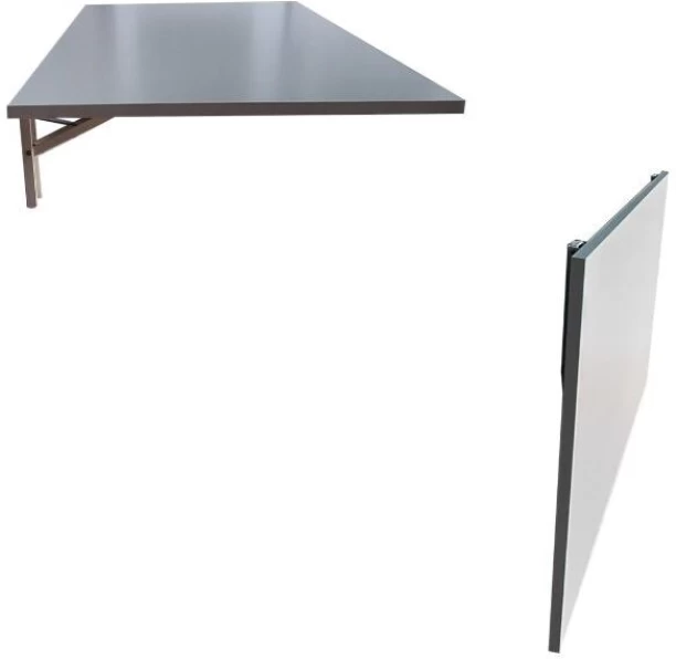 SpaceSave EEZY Fold Down Wall Mounted Study Desk Multipurpose Table – Grey