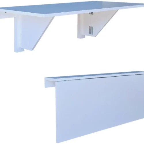 SpaceSave Smartfold Drop Leaf Multipurpose Table – White