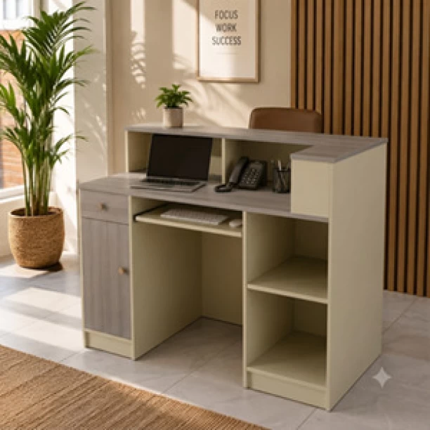 GOF Furniture A-81 Nova Office Desk, Grey Office Table