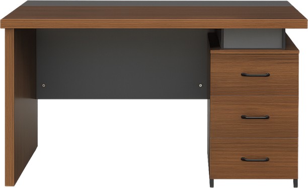 Faith Work Furnishings 1.4 Charlie Office Table Office Table – Walnut, Chair Included - Image 2
