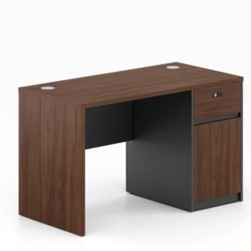 kc furn 120cm Block Pedestal Office Desk Office Table – Walnut