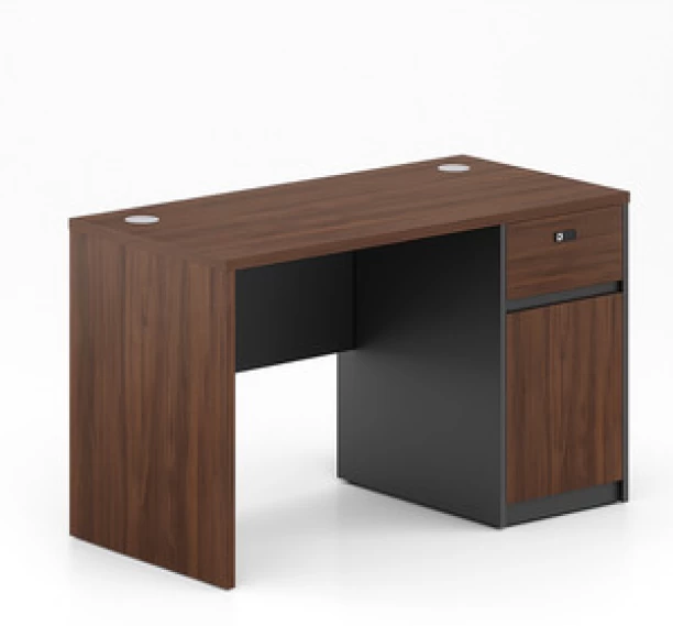 kc furn 120cm Block Pedestal Office Desk Office Table – Walnut