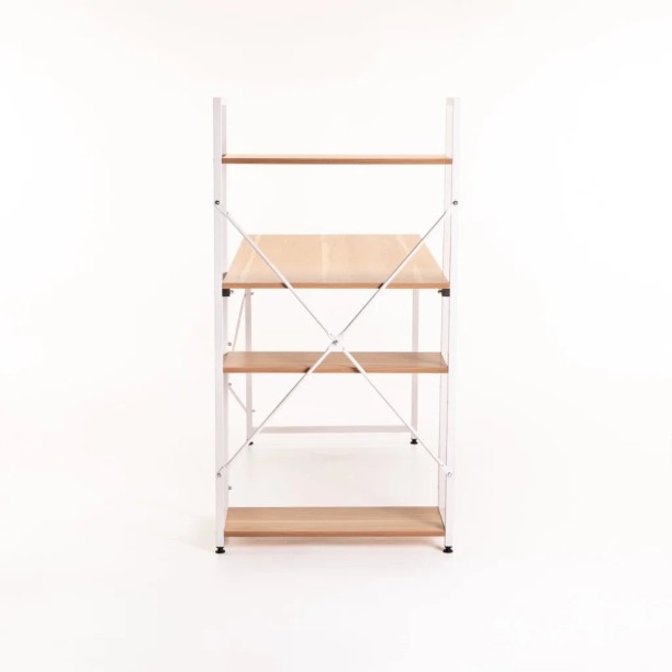 Luka 120cm DESK WITH SHELF Office Table – Beech - Image 3