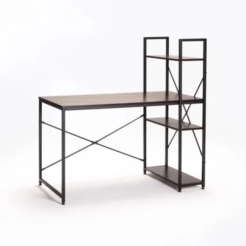 Luka 120cm DESK WITH SHELF Office Table – Wenge
