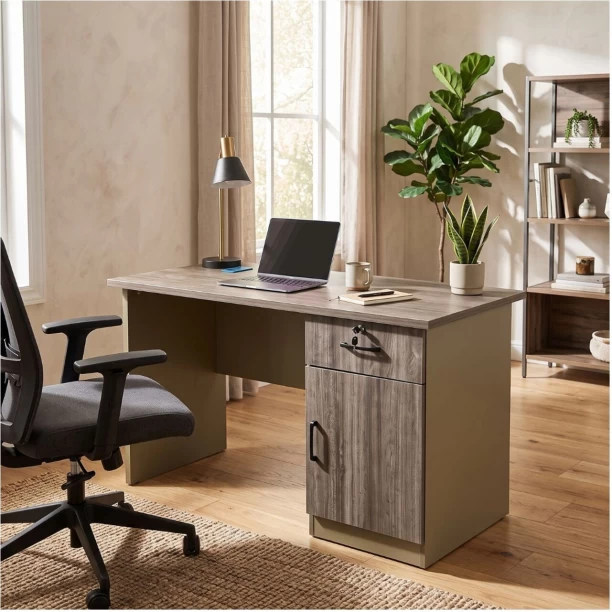 Decorum & Co DCKSSDWC07 Study Table – Brown - Image 2