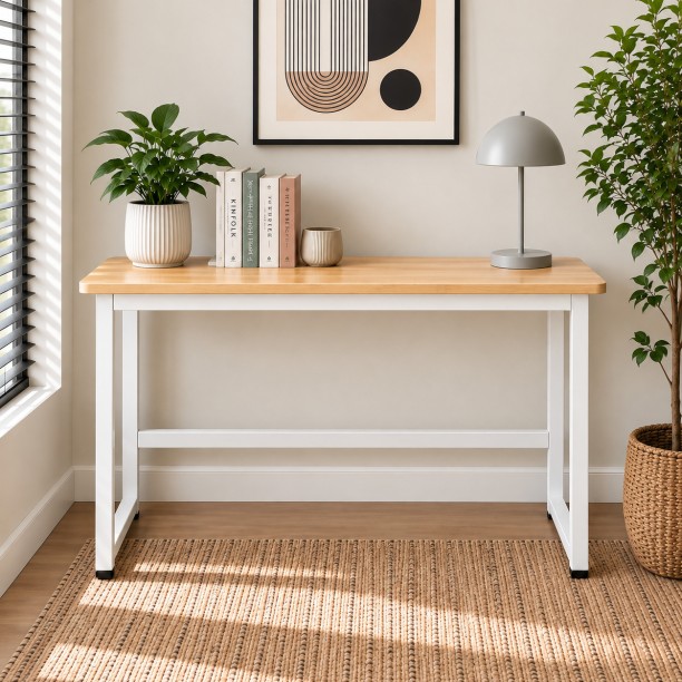 Sub Urban Decor Home Office Compact Desk 120cm Study Table – White - Image 4
