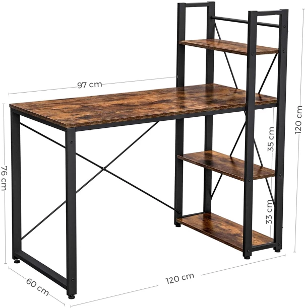 Lifespace LSLWD48X Study Table – Brown - Image 4