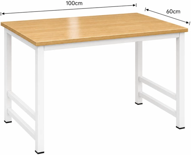 Sub Urban Decor Student Desk Workstation contrast Top Multipurpose Table – White - Image 3