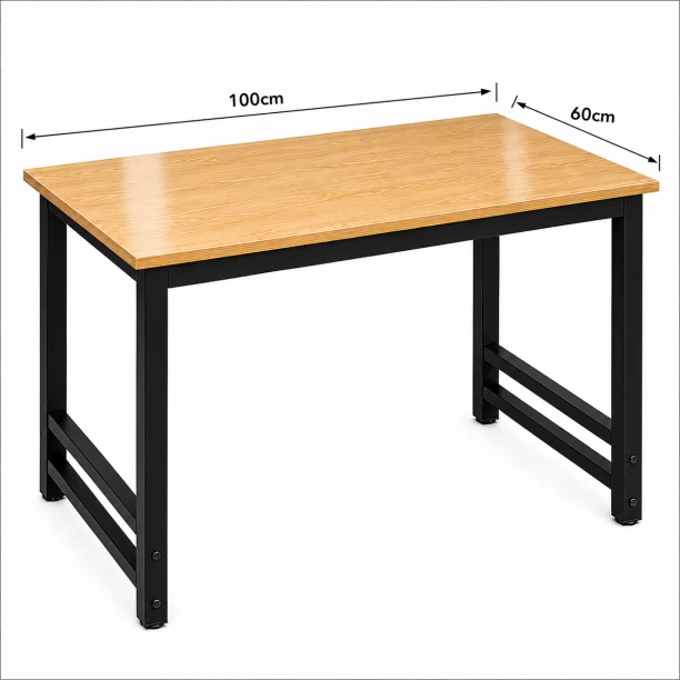 Sub Urban Decor Student Desk Workstation contrast Top Multipurpose Table – Black - Image 3