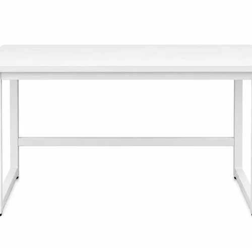 Sub Urban Decor White Workstation Desk with Steel Frame Multipurpose Table