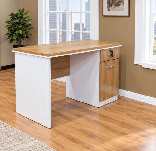 HOD Windy 1.4m Modern Office Table – White