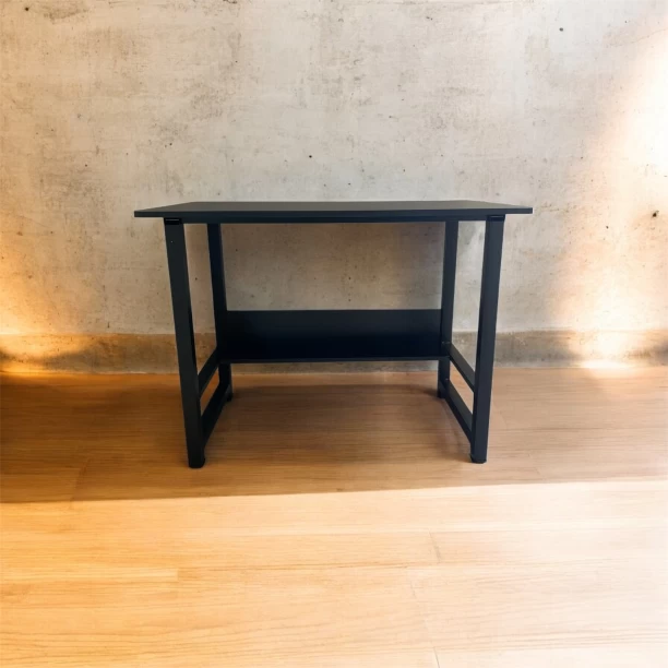 Sub Urban Decor Student Desk Computer Workstation with Shelf Study Table – Black - Image 3