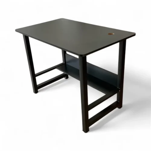 Sub Urban Decor Student Desk Computer Workstation with Shelf Study Table – Black