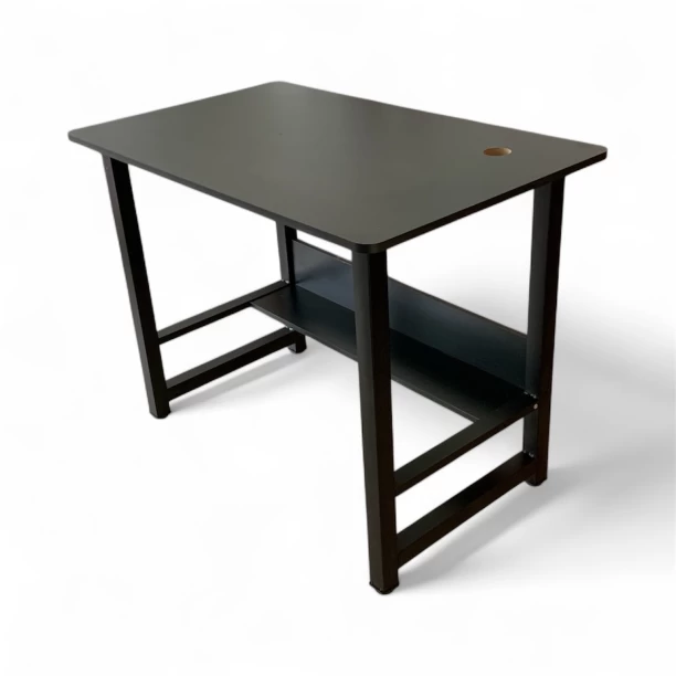 Sub Urban Decor Student Desk Computer Workstation with Shelf Study Table – Black