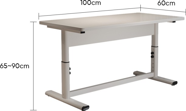 DELI Height Adjustable Office Table – White - Image 7