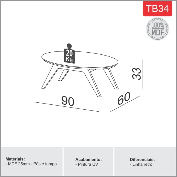 Bella Casa TB34 Multipurpose Table – White - Image 3