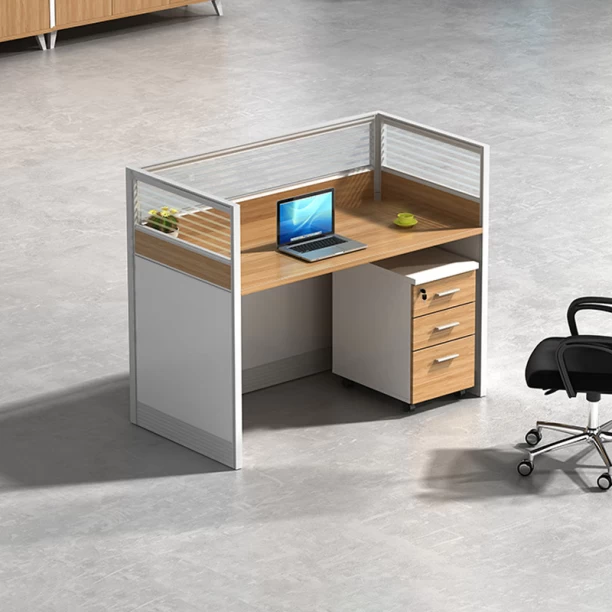 gof furniture TC-45-12-1 Office Desk Office Table – OAK, White - Image 2