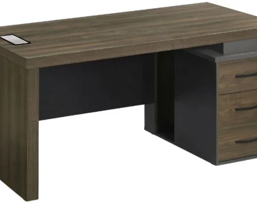 Decorum & Co Executive Desk Office Table – Brown with dark contrasting panels
