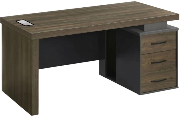 Decorum & Co Executive Desk Office Table – Brown with dark contrasting panels