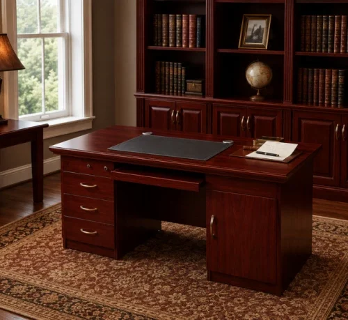 GOF Furniture Madeline Executive Office Desk Office Table – Mahogany