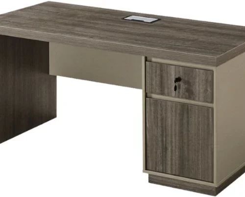 Kallisto Office Desk with Pedestal Office Table – Silkwood Brown