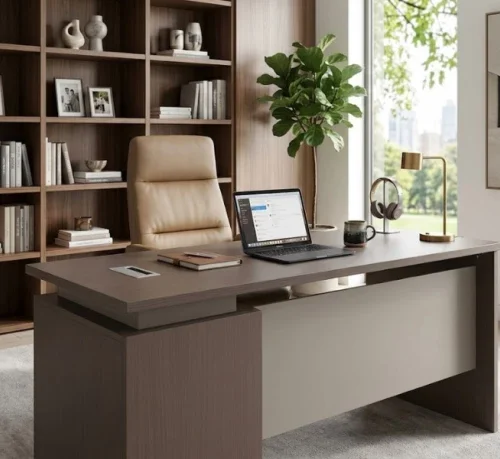 GOF Furniture YG-A126 Prime Computer Office Desk 1200 x 600 | Almond Grey Finish Study Table