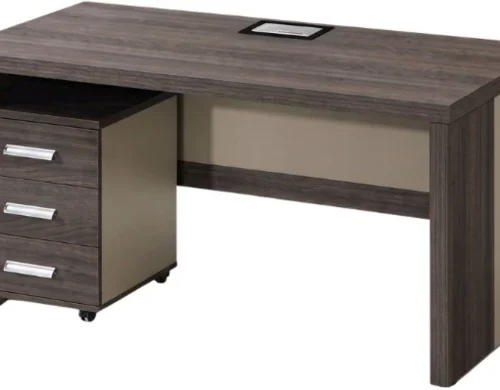 Decorum & Co. Three Drawer Office Desk Office Table – Silkwood