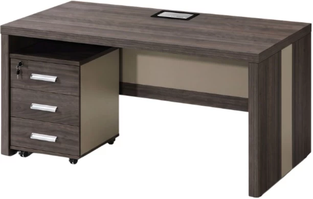 Decorum & Co. Three Drawer Office Desk Office Table – Silkwood