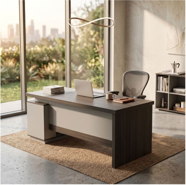 Decorum & Co Executive Office Desk Office Table – Brown - Image 3